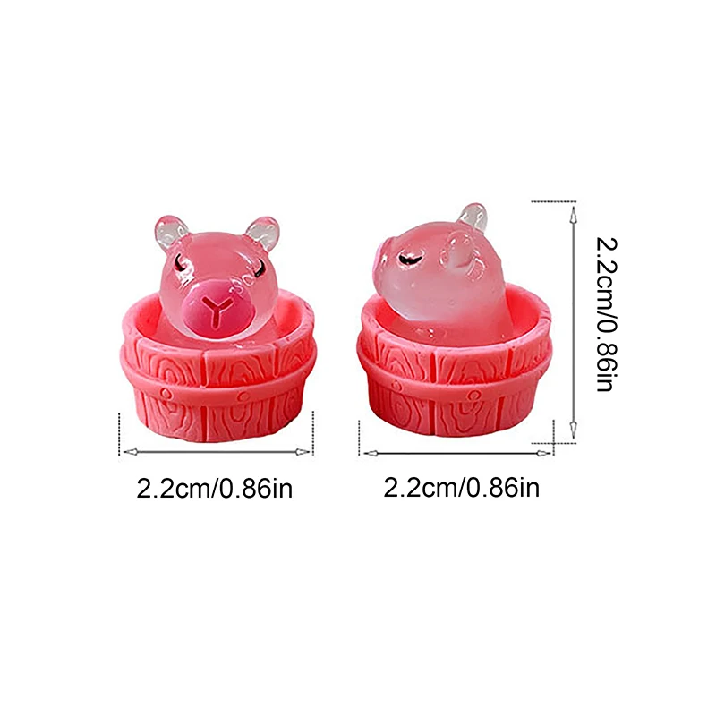 5 шт. декор из смолы мини-светящиеся украшения в виде животных крошечные животные