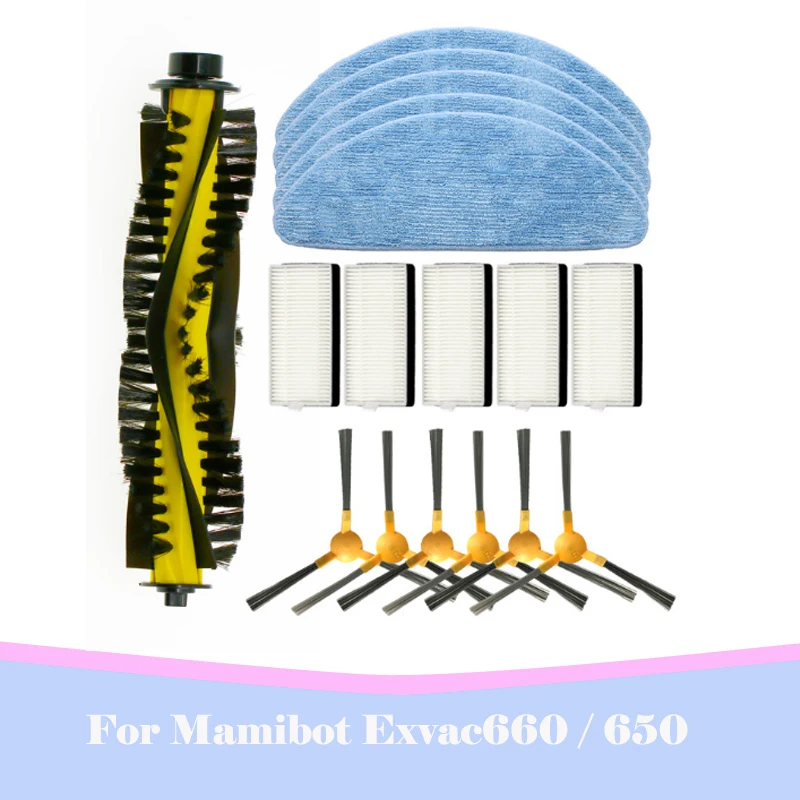 

Фильтр НЕРА, Швабра, основная боковая щетка для Mamibot Exvac660 880, аксессуары