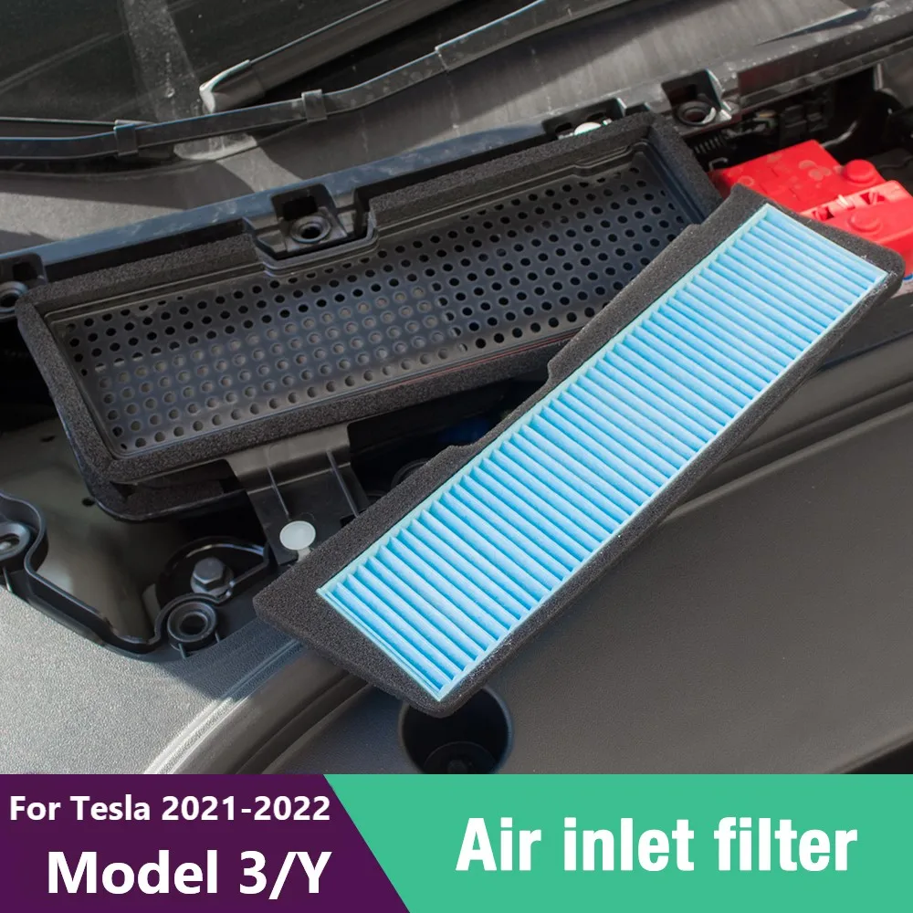 

Tesla Model 3 2022 Car Intake Air Filter Melt Blown Fabric Air Flow Vent Cover Trim Anti-Blocking Dust Prevention Intake Cover