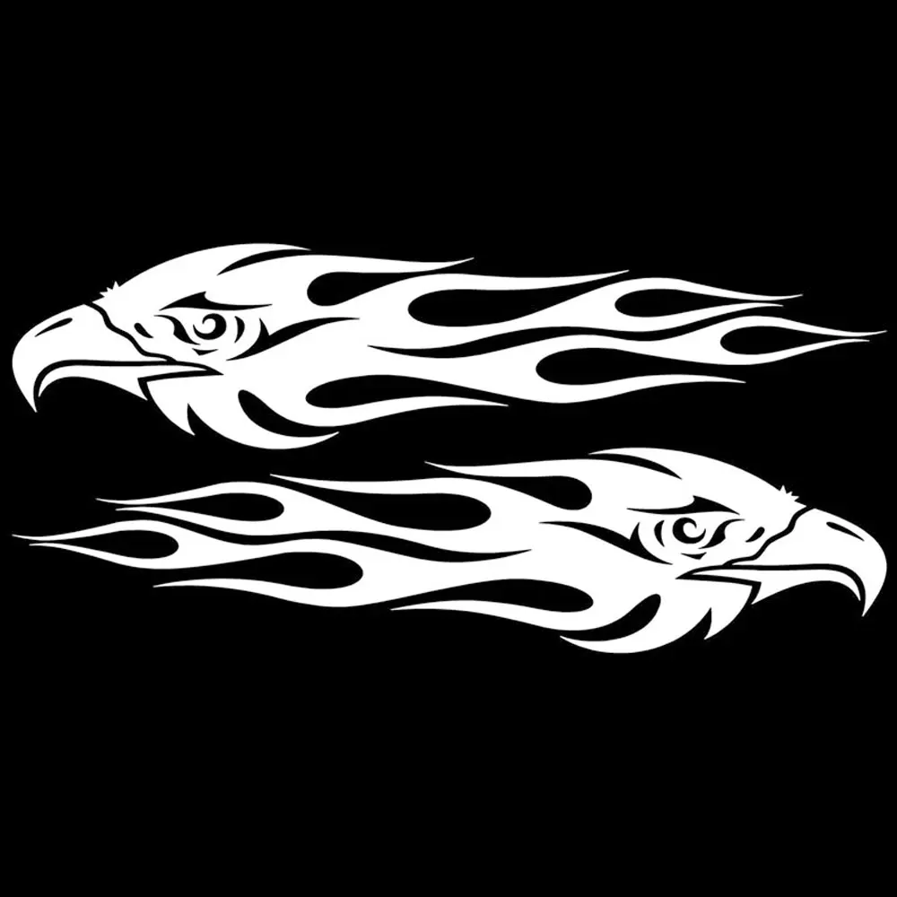 

AQTQAQ 1 пара универсальных автомобильных наклеек, автомобильные наклейки, 2 шт., крутые наклейки с пламенем орла, виниловые наклейки для автомобилей, наклейки на кузов автомобиля