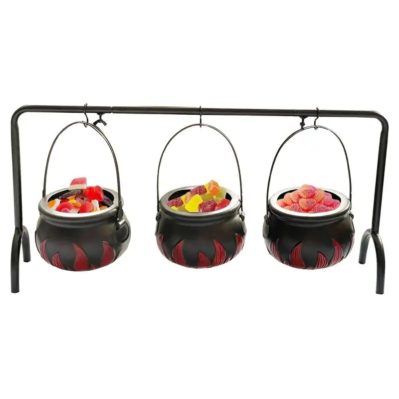 

Witches Cauldron Halloween Decor Serving Bowls On Rack Witches Cauldron Pot Party Favor Candy Bowl Eerie Fun Cute Witches