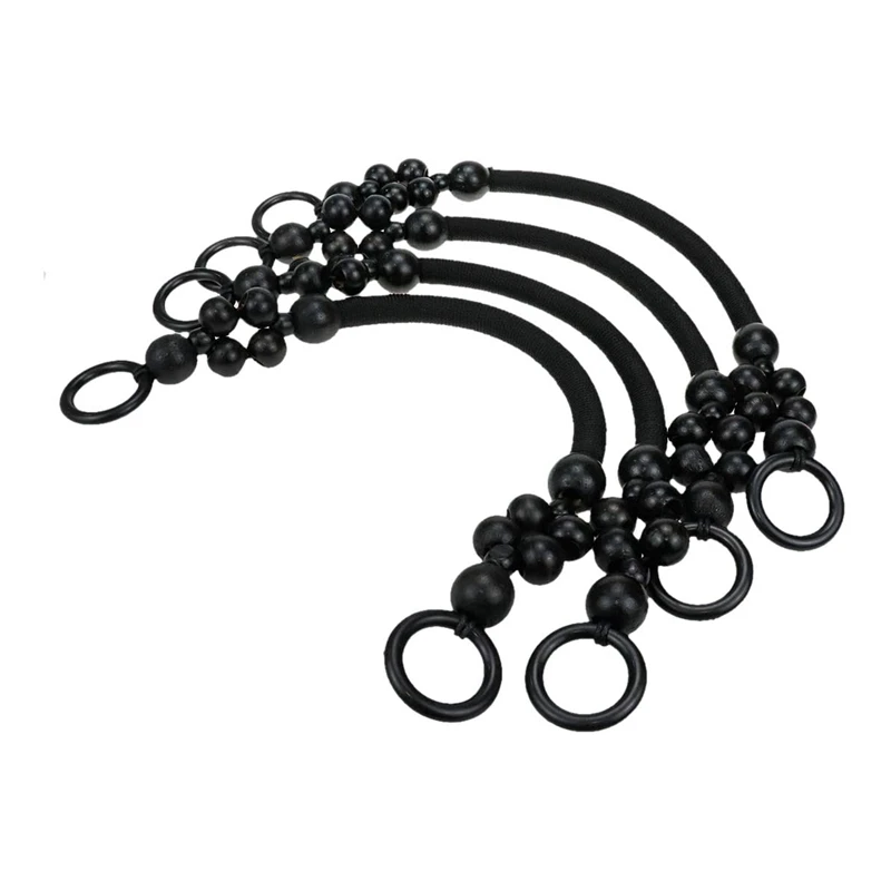 

4 Pack 19In Wooden Handles With Wood Bead, Purse Handles Handbag Handle For Bag Making, Handle Replacement