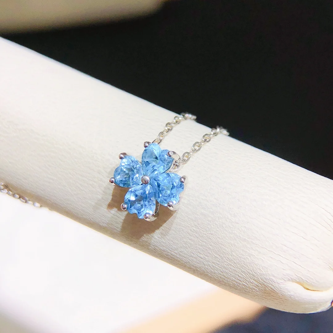 Подвеска London Blue Topaz. Основной камень 4 мм серебро 925 пробы с инкрустацией