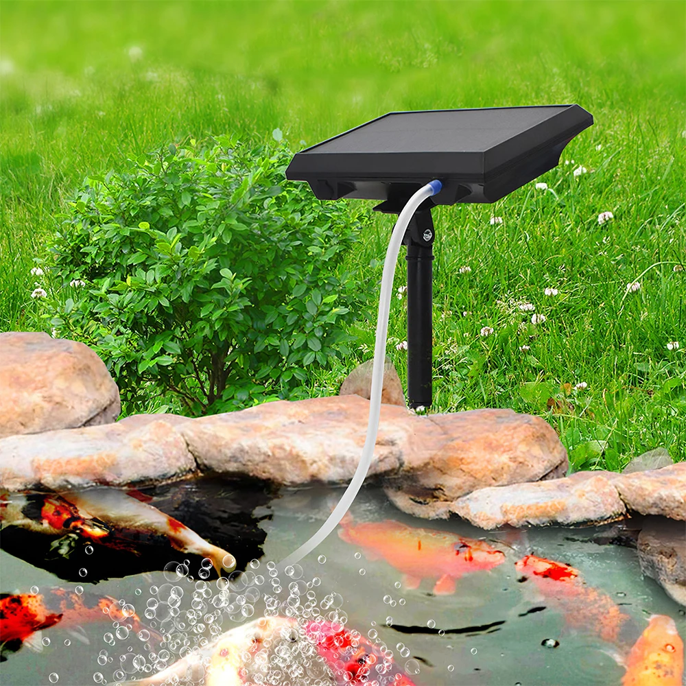 

Energy-Saving Solar Air Pump Oxygenator Fish Tank Pond Aquarium Oxygen Hose Aerator Outdoor Fishing