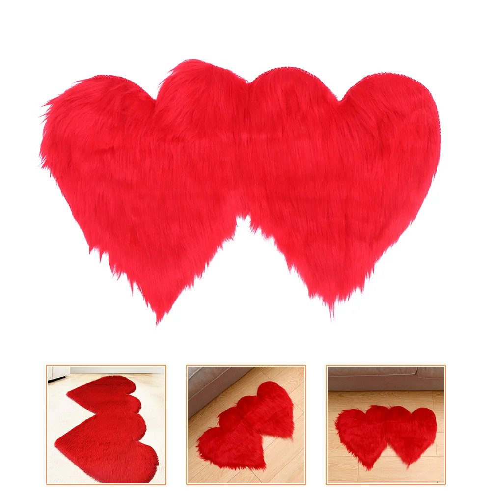 

Heart Carpet Love Mats Rug Floor Rugs Area Carpets Mat Fluffy Door Bedroom Skid Anti Decorative Double S Day Wedding Valentine