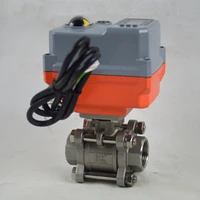 screw type 40mm electric actuator 3pc ball valve