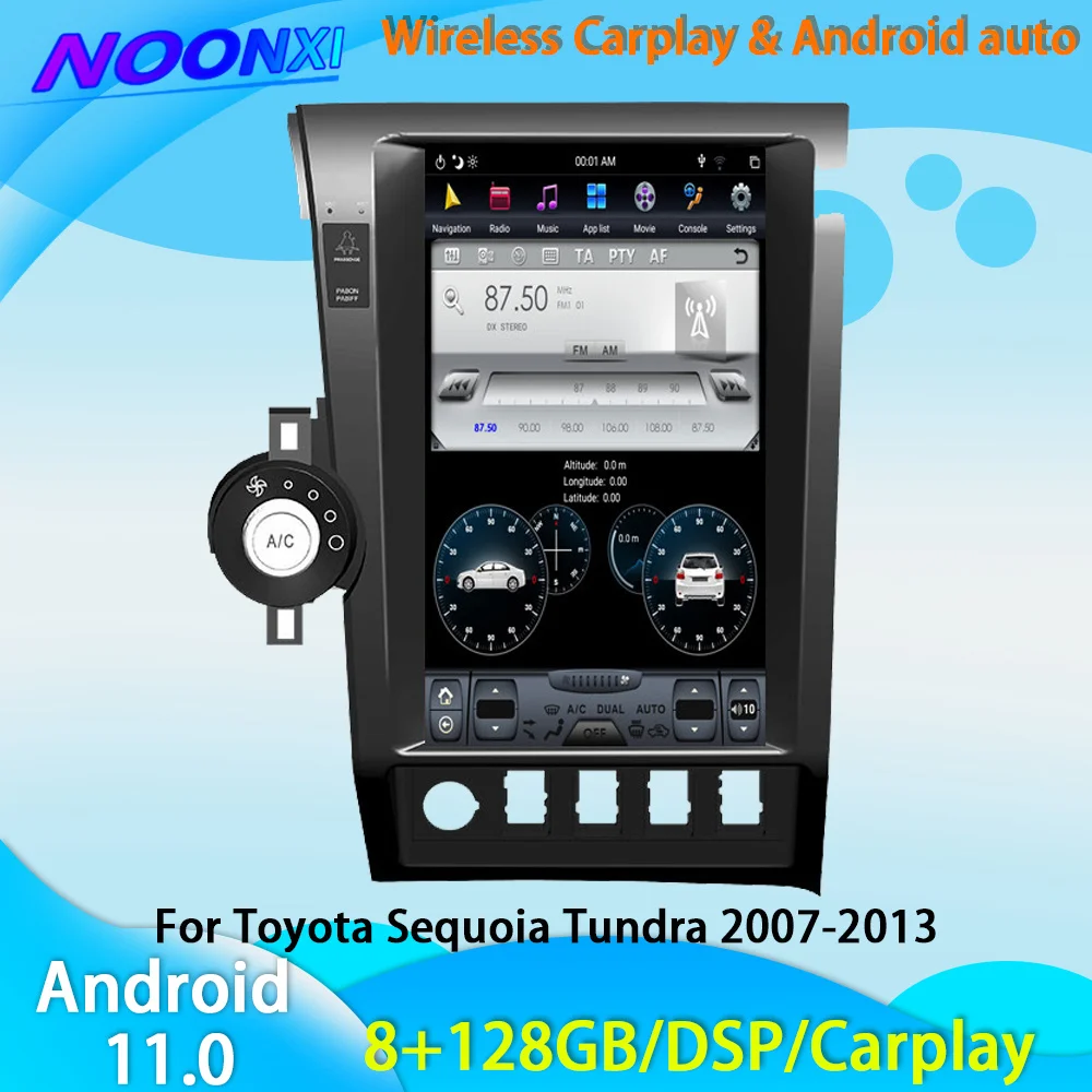 

2 Din Android 11.0 8G+128GB For Toyota Tundra Sequoia 2007-2013 Radio Car Multimedia Player Auto Stereo GPS Navigation Head Unit