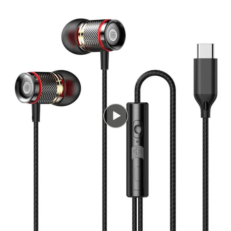 

Lightweight Extra Bass Earbuds In-line Control In-ear Wired Earphone With Mic 3.5mm /usb C Sport Headset Phone Accessories Music