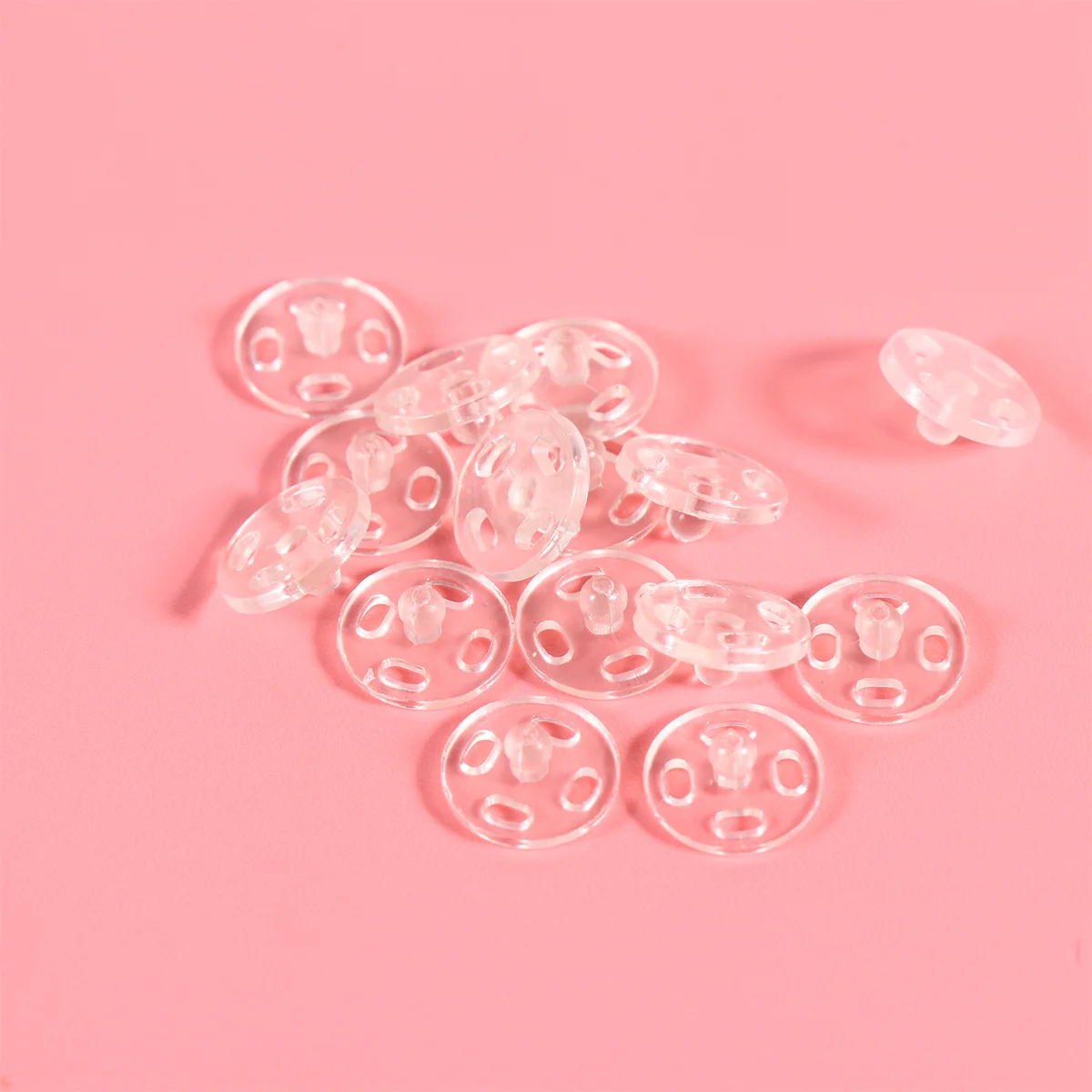 

100pcs Clear Snap Fasteners Buttons Shirt Buttons Coat Snaps Buttons Bulk Resin Invisible Sewing On Snap Buttons Press Button