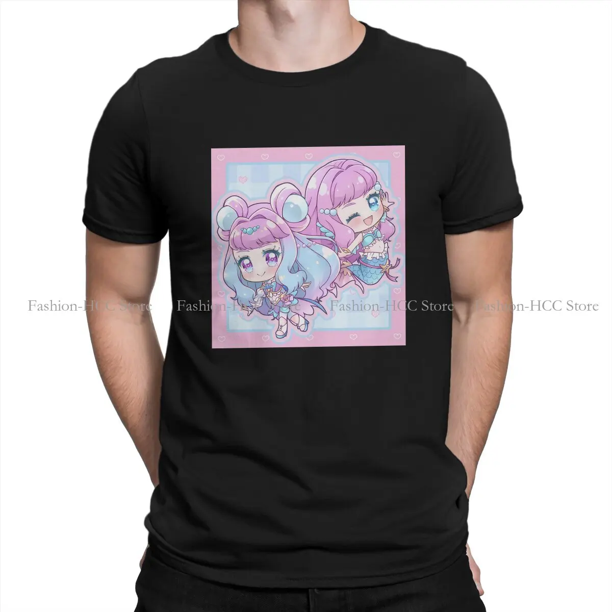 

Pretty Cure Precure Anime Polyester TShirts Chibi Laura Tropical Rouge Personalize Men's T Shirt New Trend Clothing