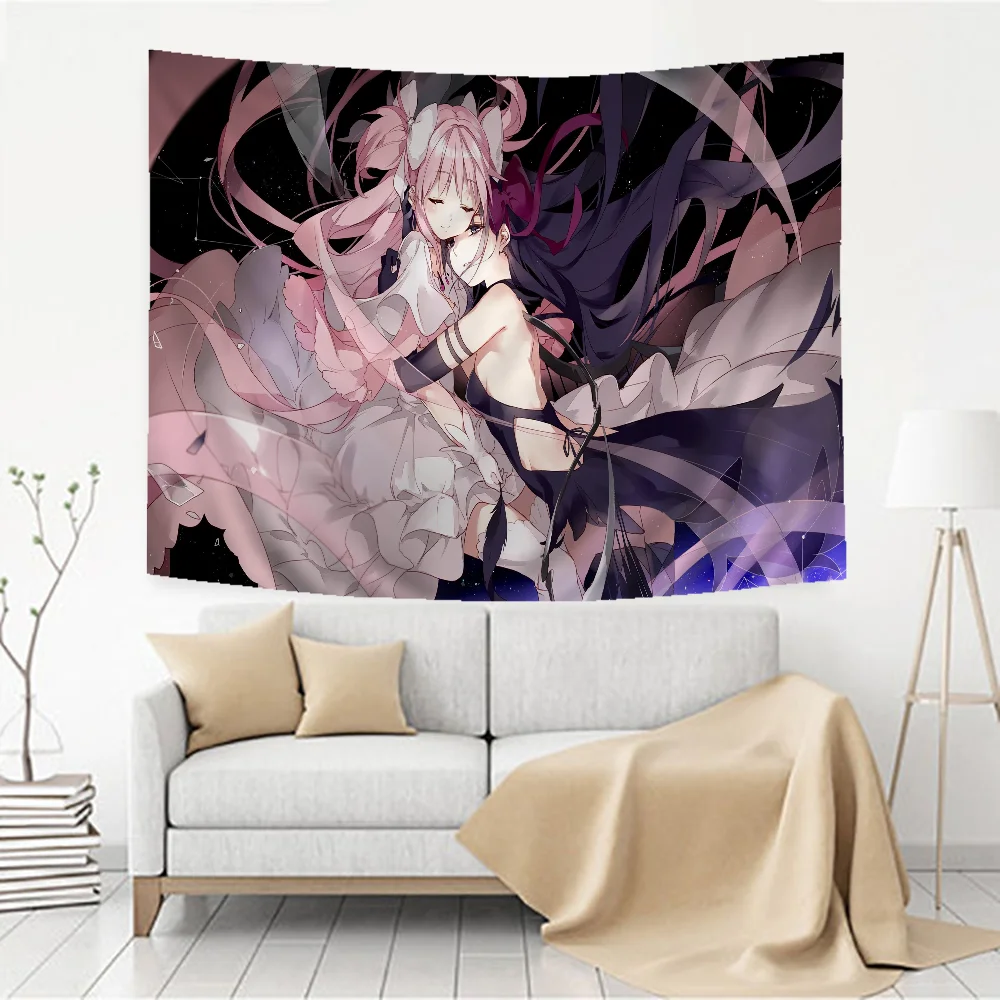 Большой Настенный Гобелен волшебная Девушка Мадока Магия С Принтом Богемный