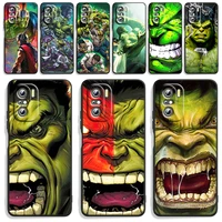 marvel avengers superheroe hulk phone case for xiaomi redmi note 11 10s 10 9t 9s 9 8t 8 7 pro plus max 5g silicone tpu cover