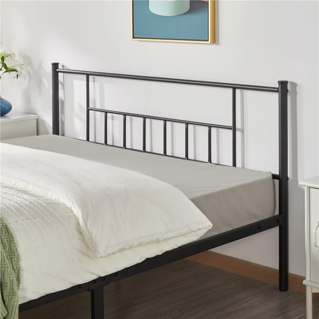 Metal Full Bed with Headboard and Footboard, Black Queen Bed Frame Furniture Bedroom 5