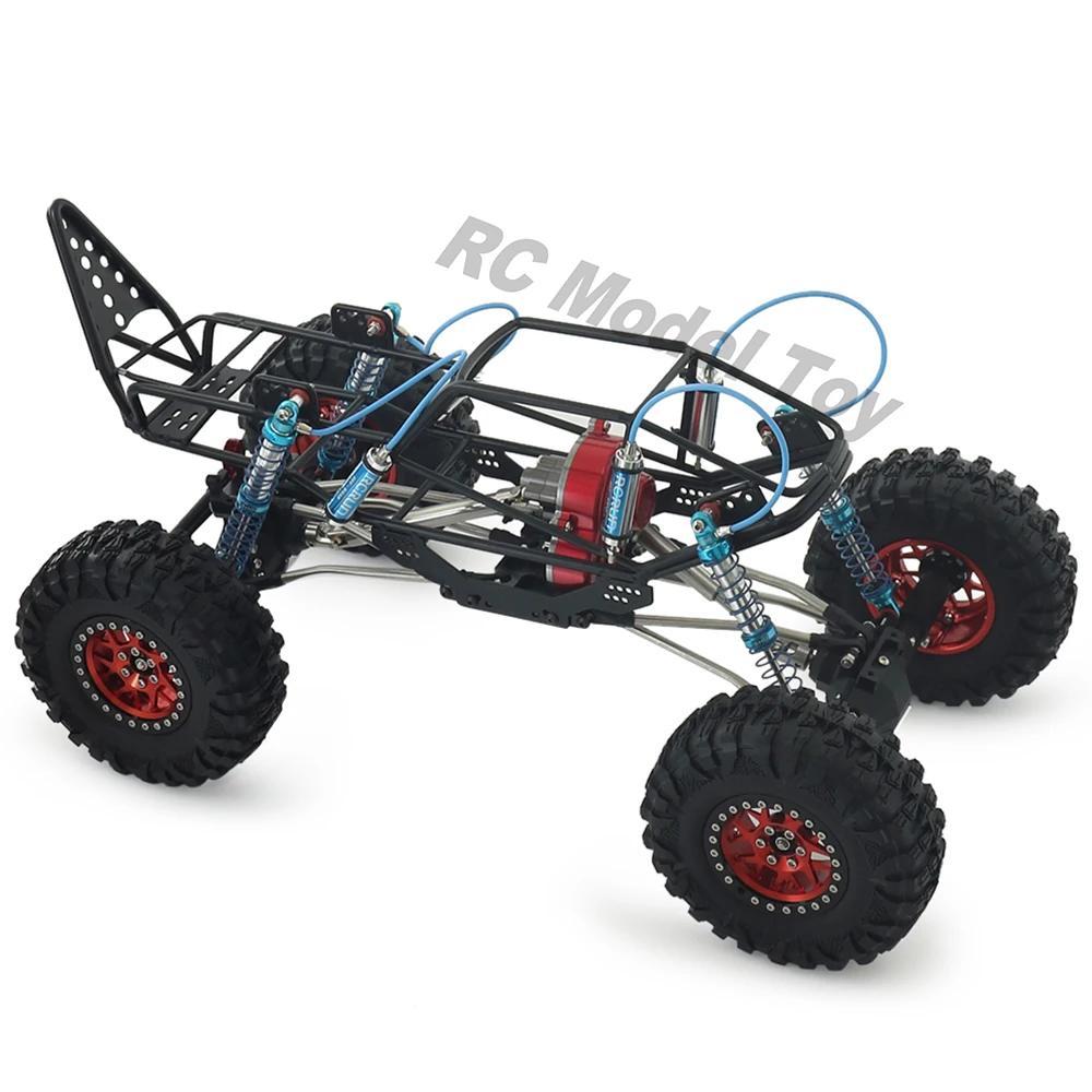 

1/10 RC Car SCX10 With 2.2 Wheels Pipe Rack Chassis kit with Stainless Steel Drive Shaft RCRUN Adjustable Oil Shocks