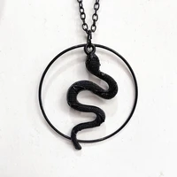 2020 new creative personality cobra leap gantry black pendant accessories necklace womens jewelry