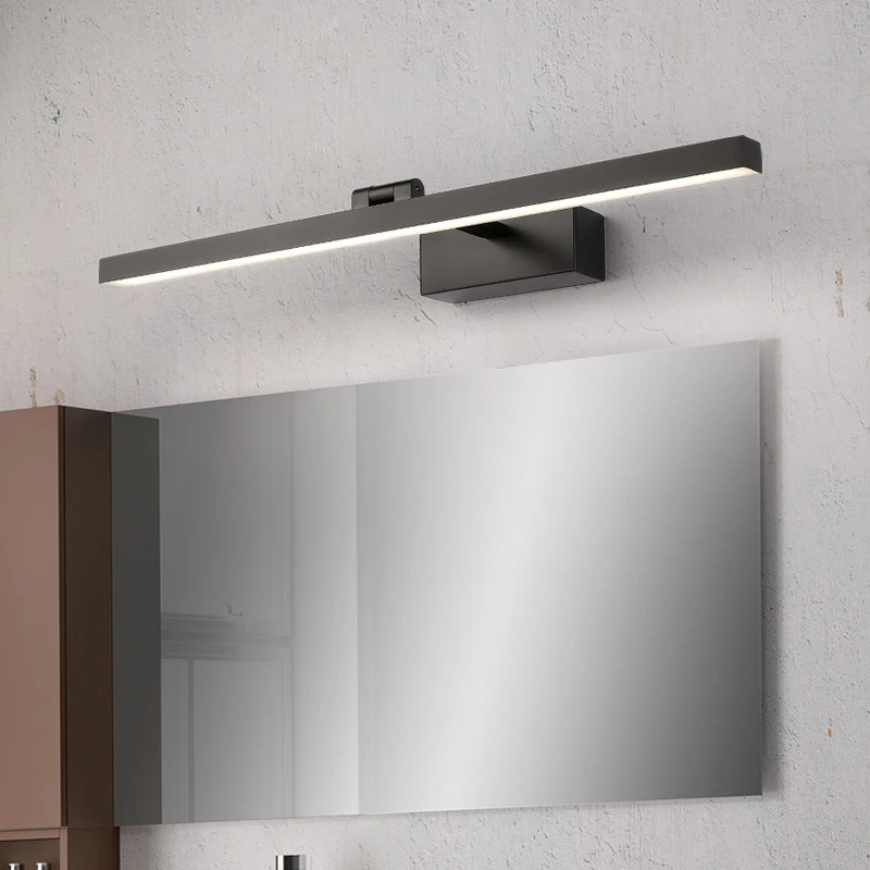 led Mirror front lamp, black / White / Brown / 9W / 12W / 14W / 16W / 20W / 24W, bathroom Modern mirror front lamp