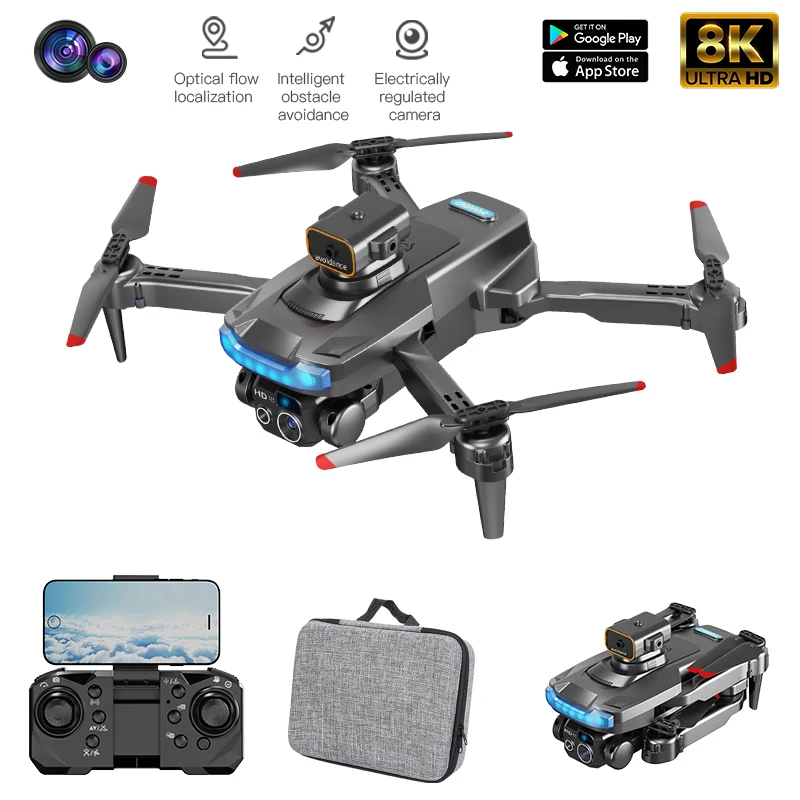 

New Mini P15 8K HD Dual Camera Obstacle Avoidance Optical Flow Positioning Brushless Drone 5G Professional RC Dron Quadcopter