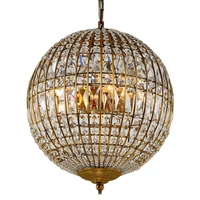 retro vintage royal empire ball style big led crystal modern chandelier lamp lustres lights