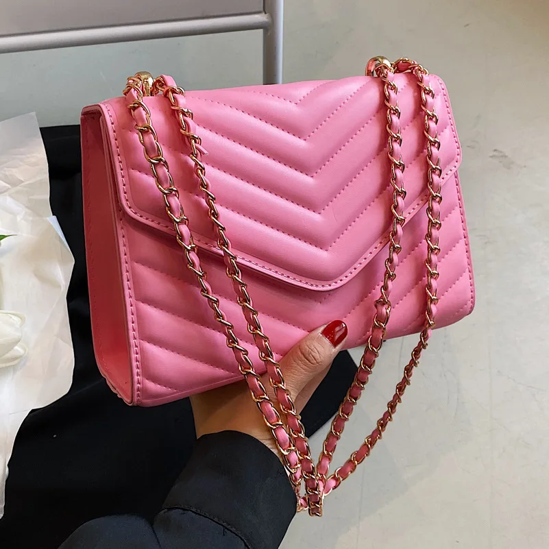 

Sewing Thread Shoulder Bags 2022 Fashion Luxury Women's Crossbody Bags Women Chain Wallets Clutches Handbags And Purse