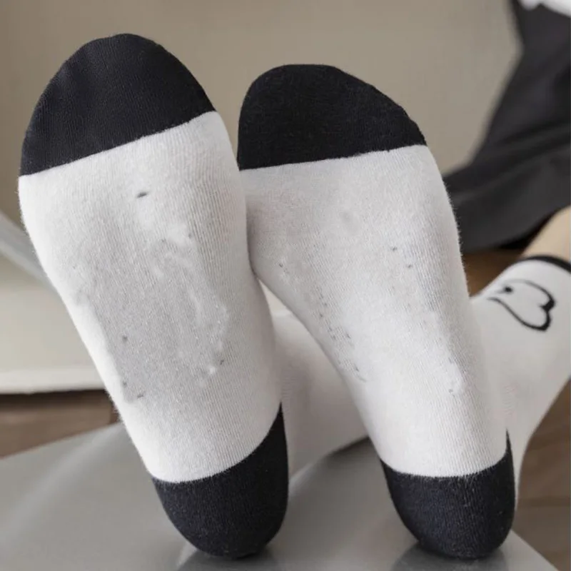 5 Pair Kawaii Printing Fashion Women Socks Autumn Winter Long Cotton Socks Woman Cute Skateboard Foot Cover White Socks Feminine