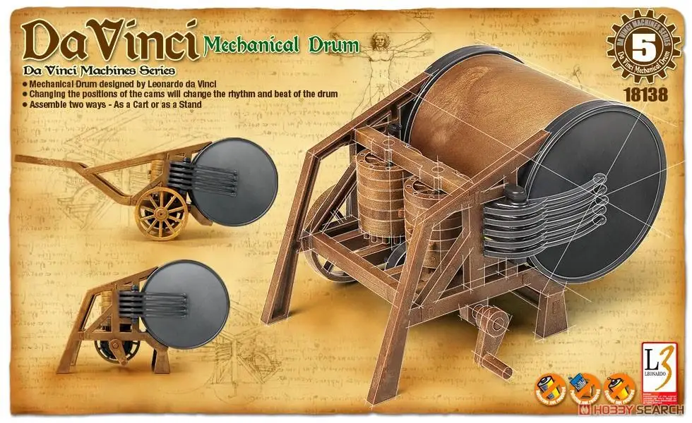 

Academy 18138 Da Vinci Mechanical Drum (Plastic model)