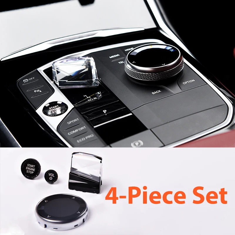 Хрустальный набор из 4-х предметов, ручка переключения передач для BMW 2 серии F44 3 серии G20 X5 G05 X6 G06 X7 G07 i3/ix3/i7 G01G08 G21 G28, автомобильное шасси