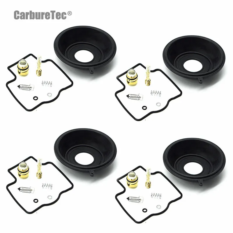 

4 PCS For Kawasaki ZX600 ZX6R 1995 1996 1997 ZX 600 ZX-6R Ninja 600 Carburetor Repair Kit carb Float Valve Seat Vacuum Diaphragm