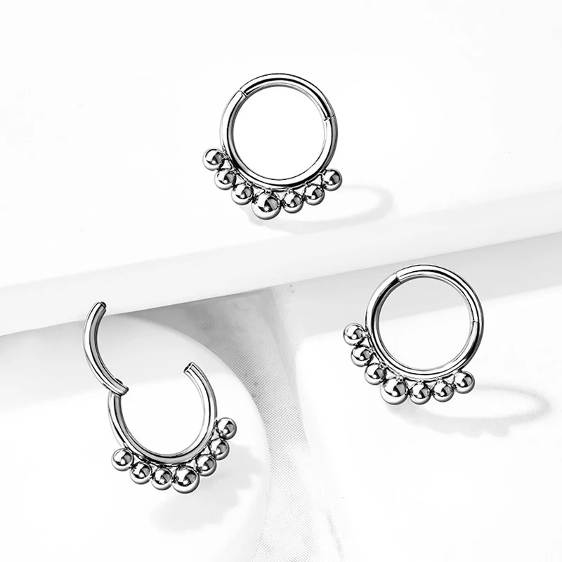 G23 Титановые кольца в носу 16 г 6 мм/8 мм/10 мм Перегородка Шарнирный обруч Сегмент