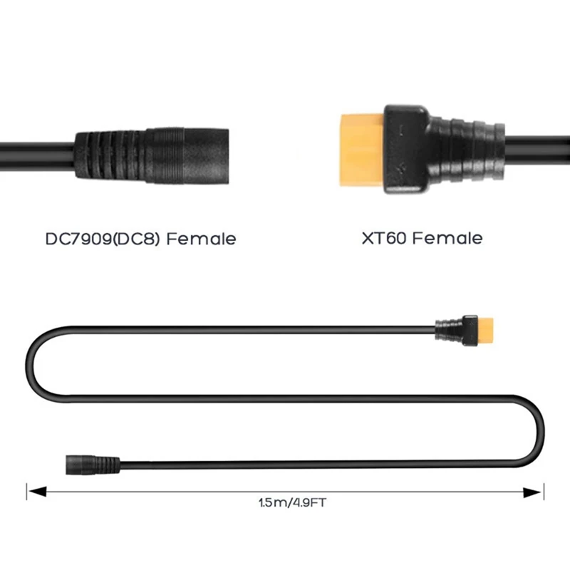 14AWG DC8mm Женский DC7909 к XT60 зарядный кабель для солнечной панели электростанции Ecoflow