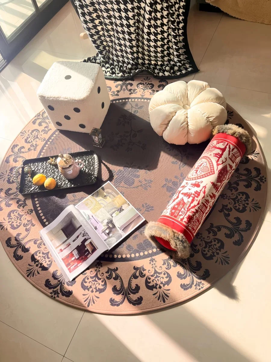 Alfombra terciopelo lavable sala estar dormitorio Felpudo lana estilo escandinavo Tie-dye degradado