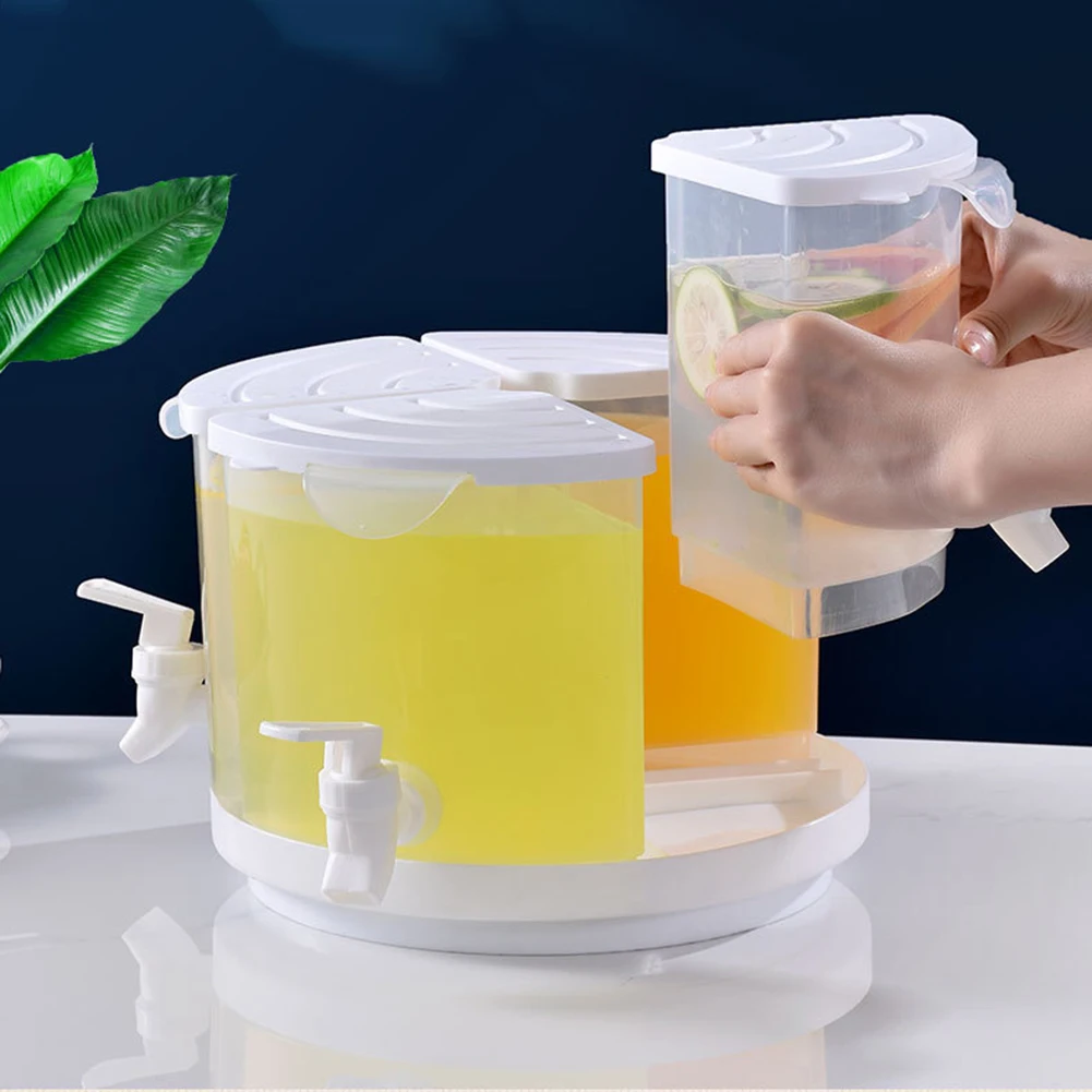 

4 жилы, диспенсер для воды в холодильнике с краном, лимонный сок, холодный чайник, кувшин, Съемный вращающийся кувшин для напитков