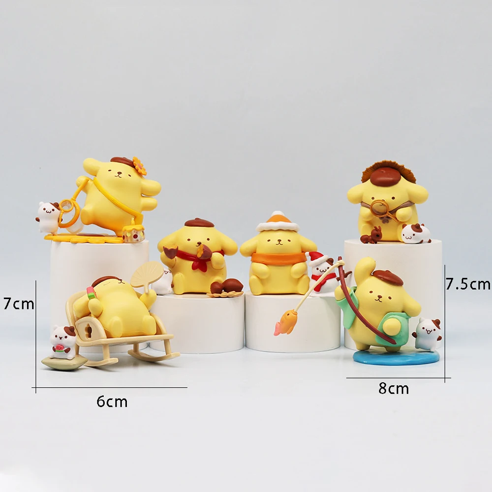 Кукла Sanrio Pompompurin Оригинальная Милая Аниме-фигурка Модель Подарок На День