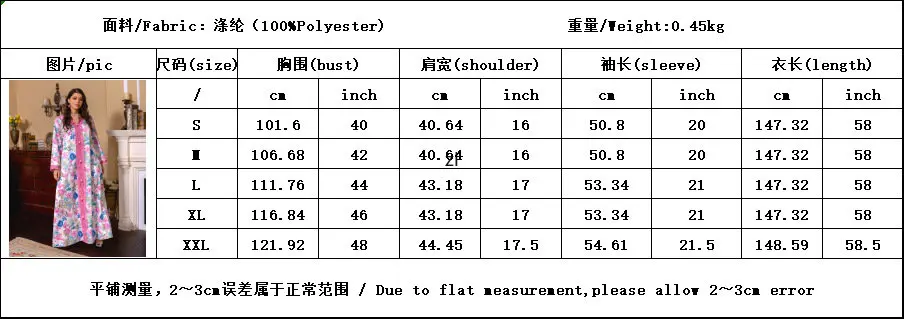 Muslim Abaya Arabic Long Dress for Women Lace Trimming Floral Print Moroccan Kaftan Islamic Clothing Dubai Gulf Jalabiya Ramadan