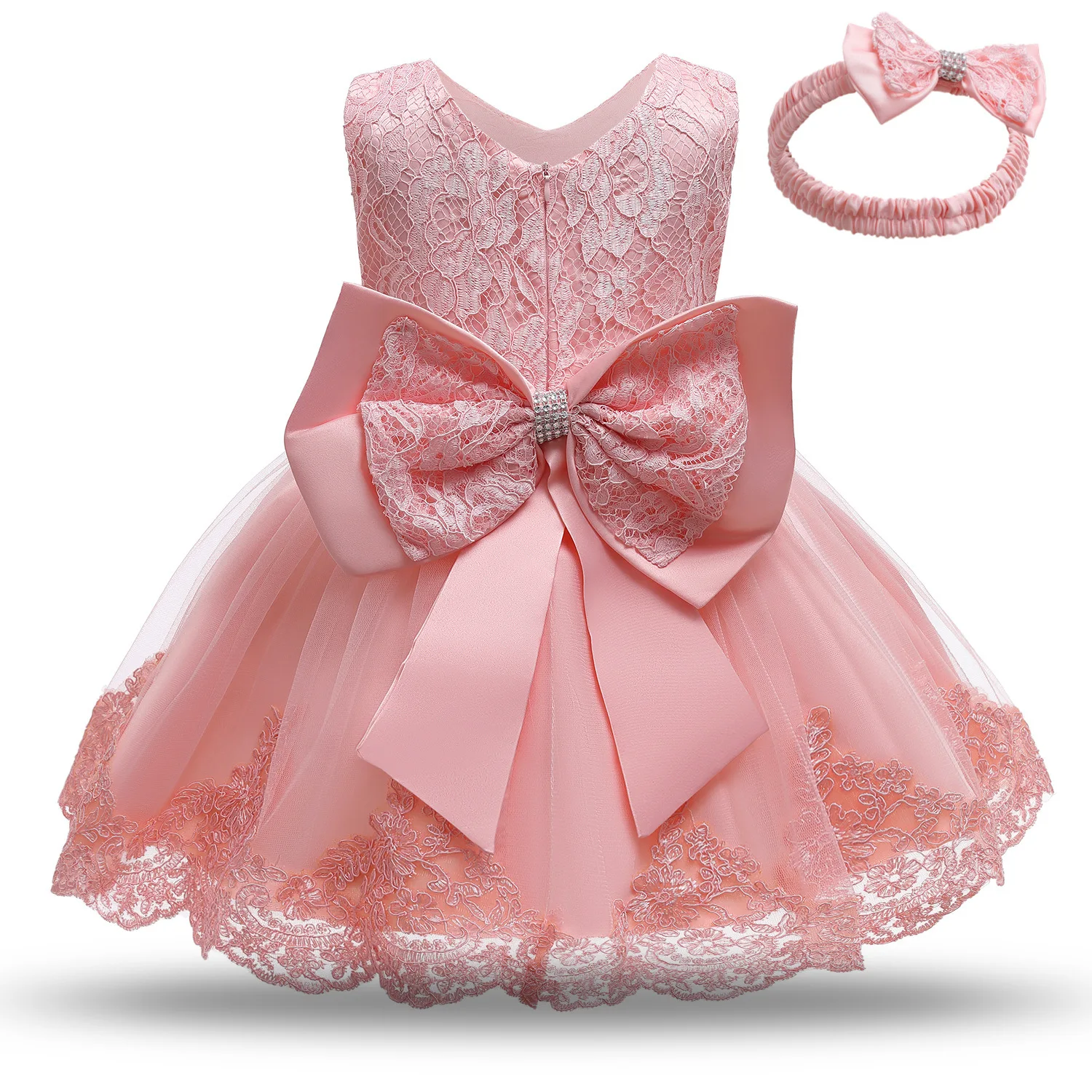 

Baby Girls Baptism Dress Princess 1st Birthday Party Wear Toddler Girl Lace Christening Gown Infant Tutu Baptism Clothes 12 24M