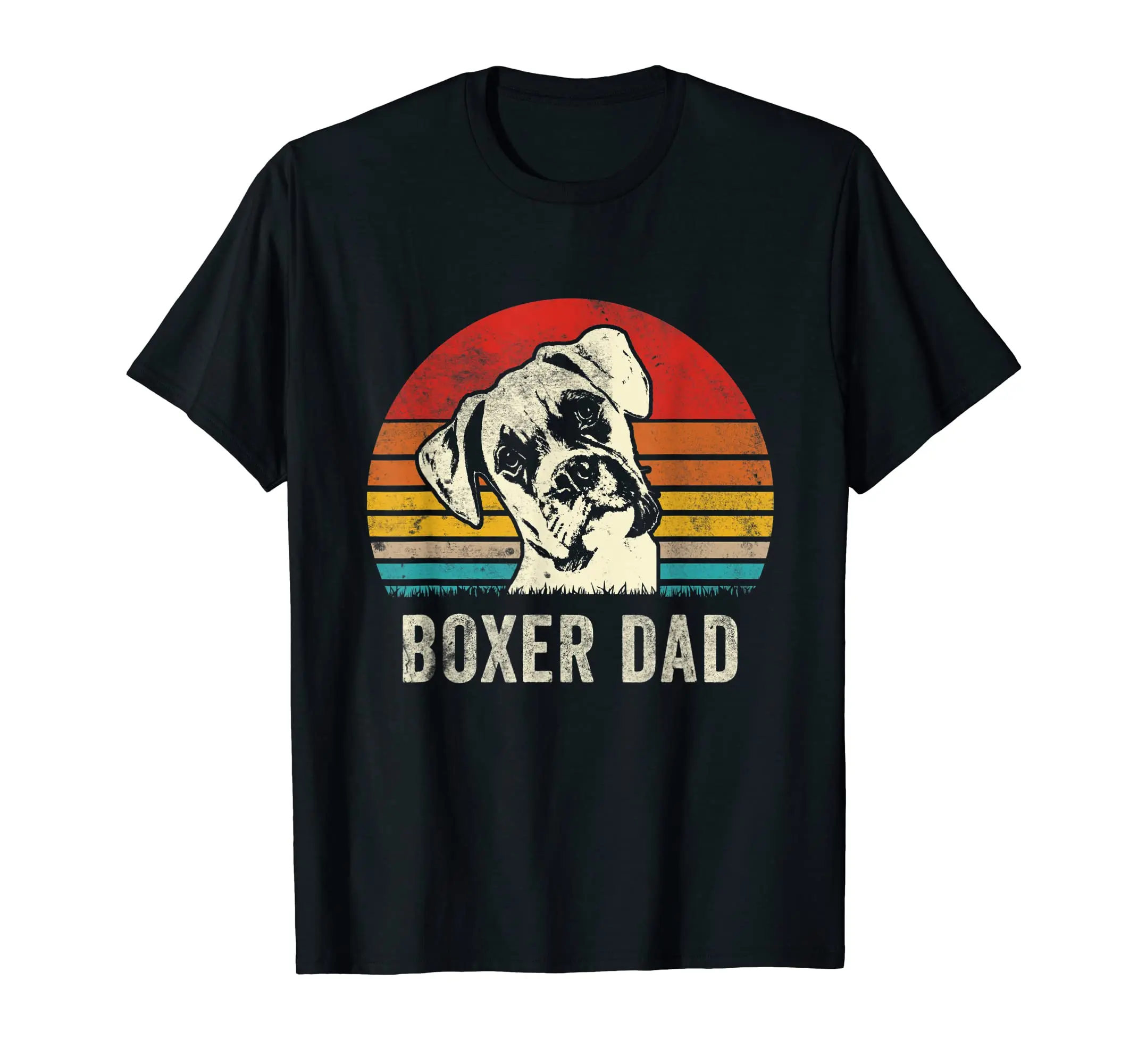 

100% Cotton Mens Vintage Boxer Dad Ever Daddy Gifts Dog Dad Father T-Shirt MEN WOMEN UNISEX T Shirts Size S-6XL