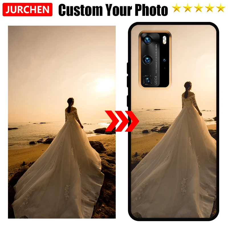 jurchen diy custom phone case for huawei p40 p20 p30 p10 lite mate 20 20x 30 40 10 9 lite pro plus custom photo silicone cover free global shipping