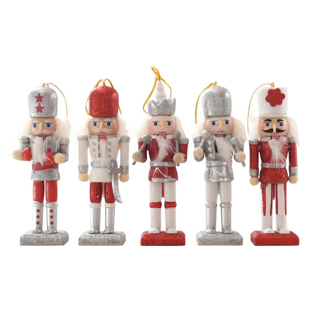 

Nutcracker Christmas Wooden Ornament Figures Decorations Ornaments Mini Soldier Nutcrackers Hangingdecor Figure Traditional Wood