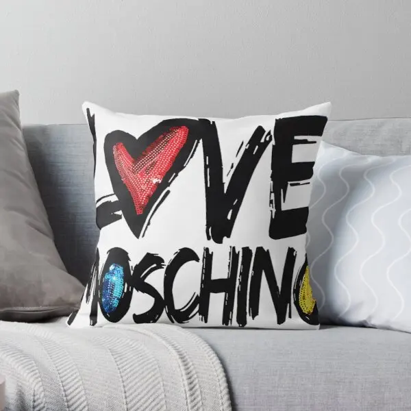 

Love Logo Printing Throw Pillow Cover Office Bedroom Soft Fashion Sofa Home Car Waist Comfort Bed Anime Pillows not include