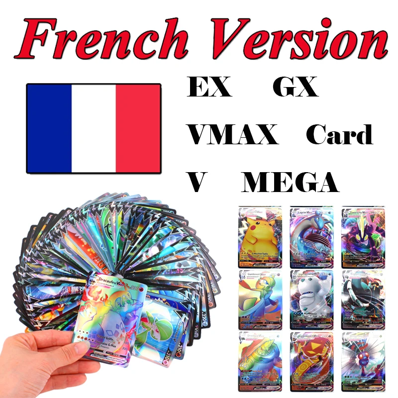 

10/50/100pcs French Version Pokemon Cards Game Shining TAG TEAM EX GX V MAX Charizard Holographi TAKARA TOMY Carte Francaise Toy