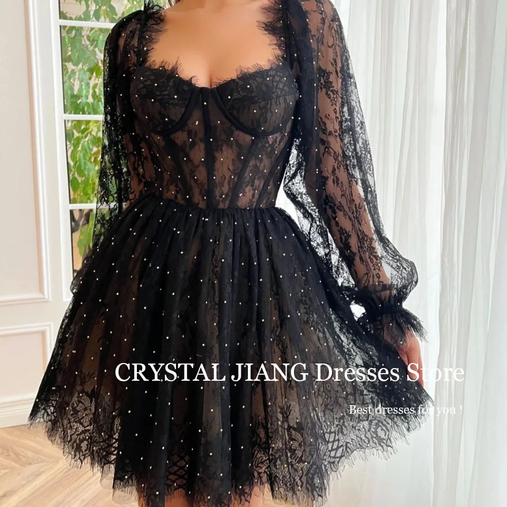 

Женское короткое платье с вышивкой, короткое ТРАПЕЦИЕВИДНОЕ кружевное платье мини для выпускного вечера с квадратным воротником и длинными рукавами