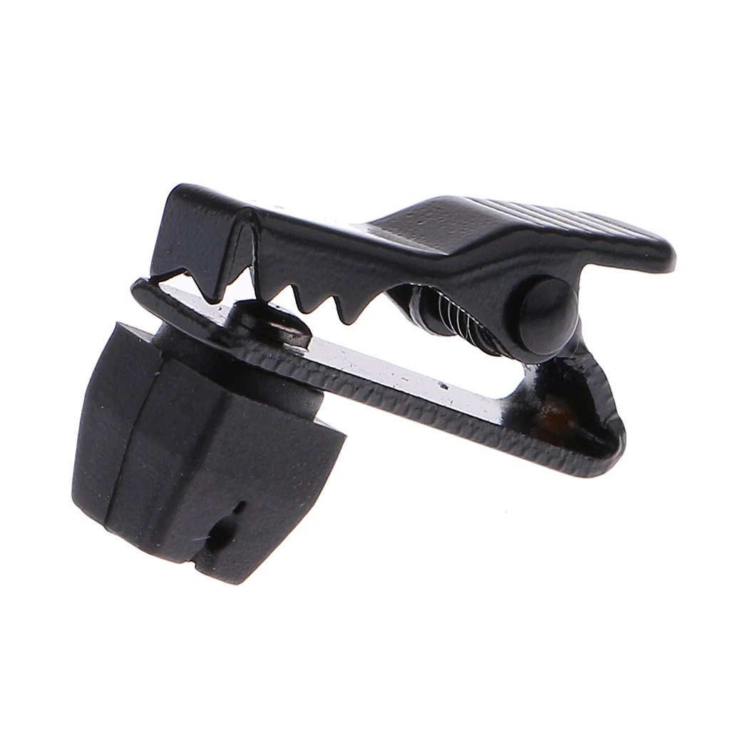 

2X Mini Portable 5mm Microphone Lapel Tie Clip for Lapel Mic Black