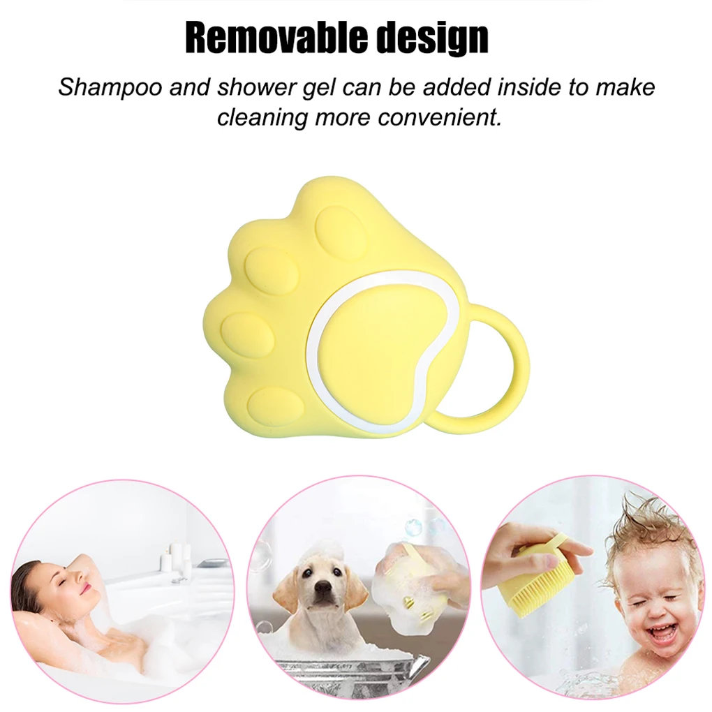 Silicone Shampoo Brush for Baby Infant Bathing Soft Silicone Boys Kids Shower Brush Head Hair Washing Massage Brushes Wipe Comb