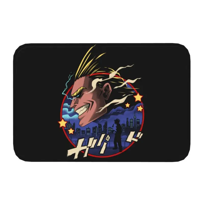 Напольный входной коврик с символом мира для двери наружный из японского аниме