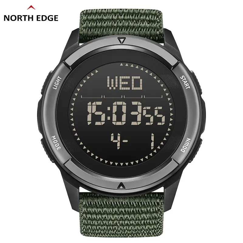 

NORTH EDGE APLS Carbon fiber Men's Digital Watch Shock Militray Sports Super Light Outdoor Compass Waterproof 50M Wristwatches