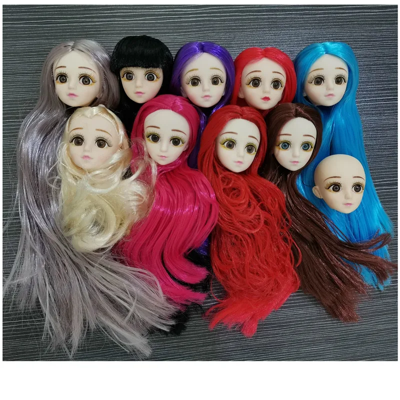 Подходит для 25/30 см тела BJD голова куклы 3D глаза фиолетовый серый красный Средний