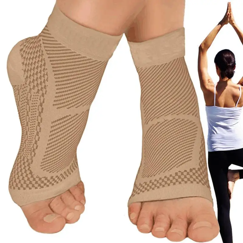 

Ankle Support Soft Nylon Heel Protector Brace Soft Elastic Compression Socking For Ankle And Heel Protector Suitable For