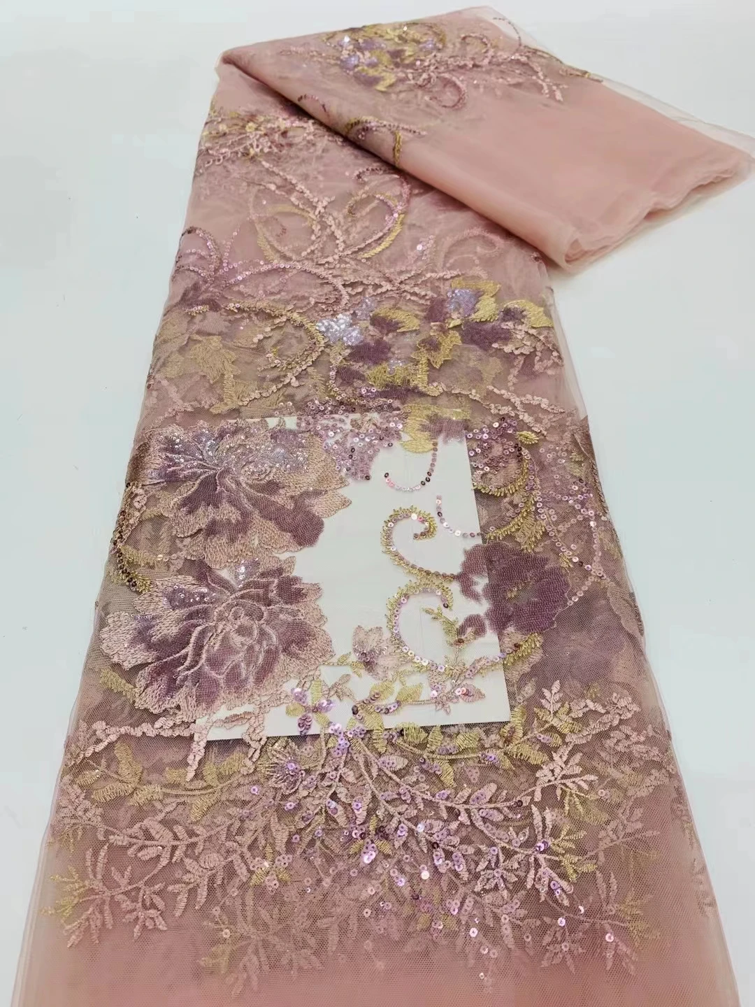 Новое высококачественное кружевное Сетчатое платье с вышивкой и блестками в