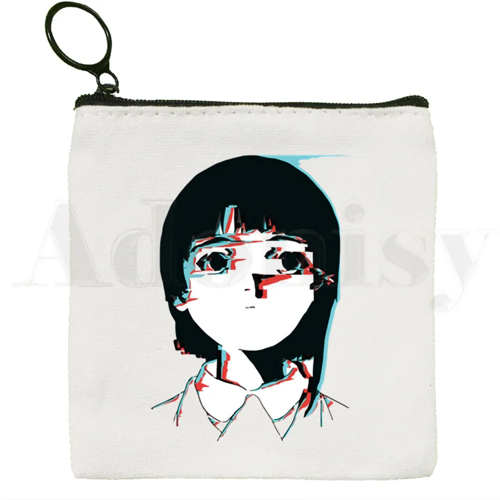 Serial Experiments Lain Japan Anime High Quality Coin Purse Illustration Key Case Simple Small Cloth Bag New Creative Coin Purse