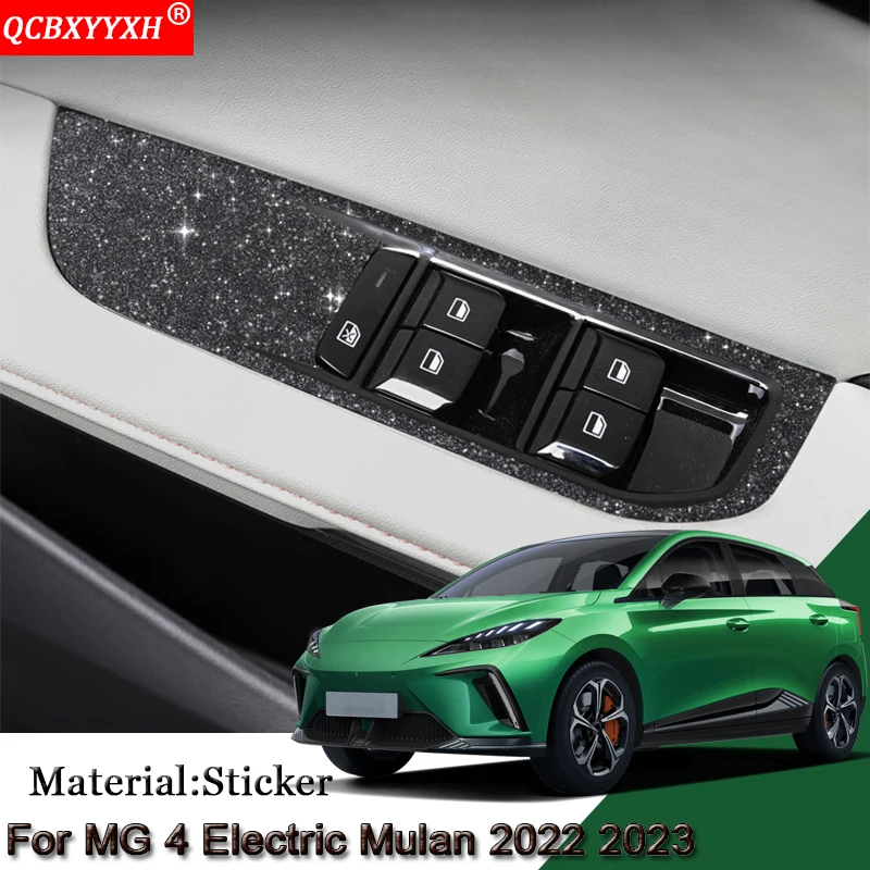 

Car Carbon Fiber Texture Starry Sky Frosting Flash Point Sticker Windows Contol Inner Door Gear For MG4 Electric Mulan 2022 2023