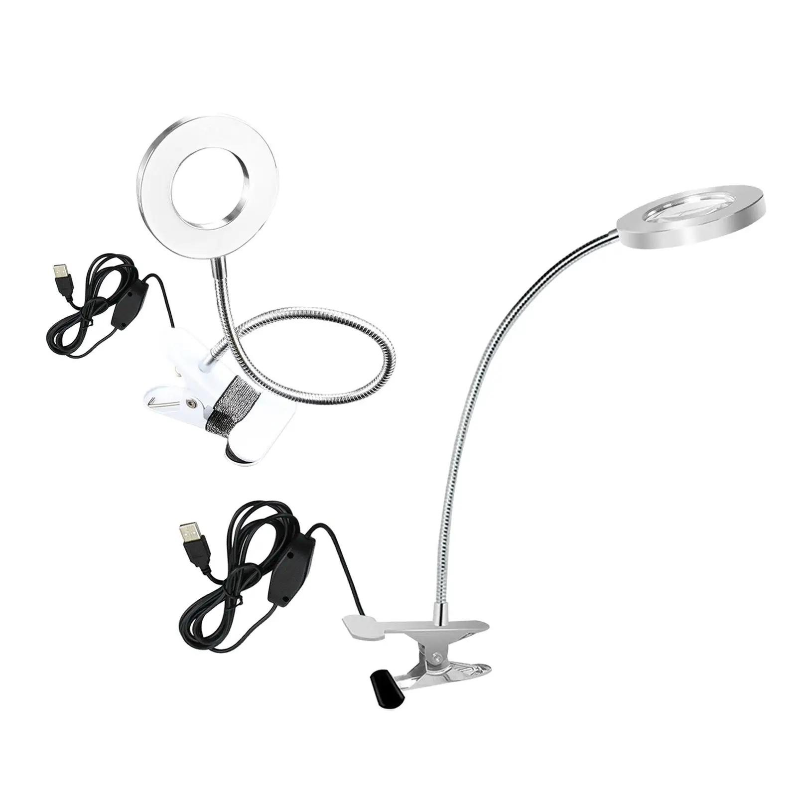

USB Light Lamp with Clamp Swivel Arm Table Gooseneck for Nail Salon Makeup Manicure